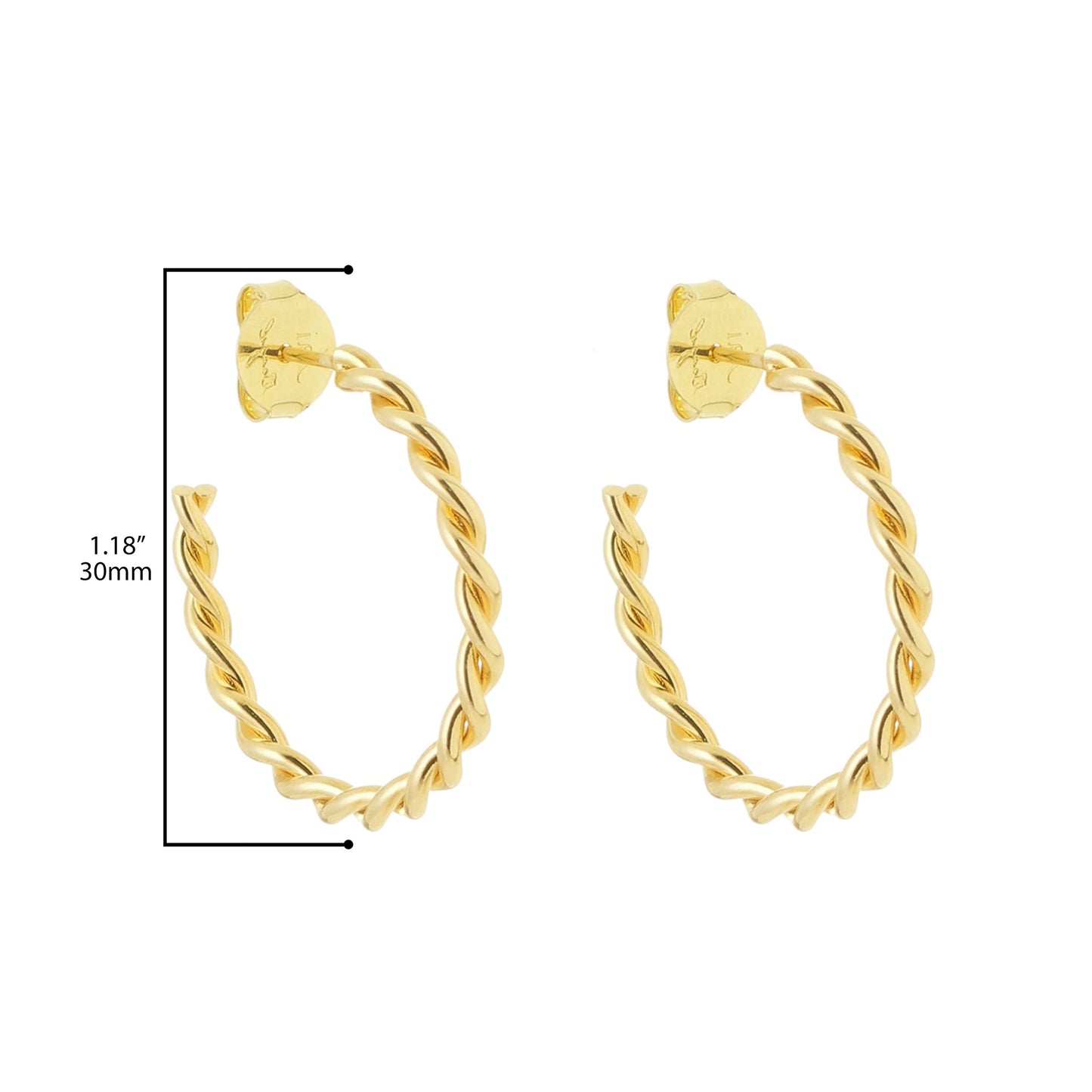 Gold Plated Twist Earrings