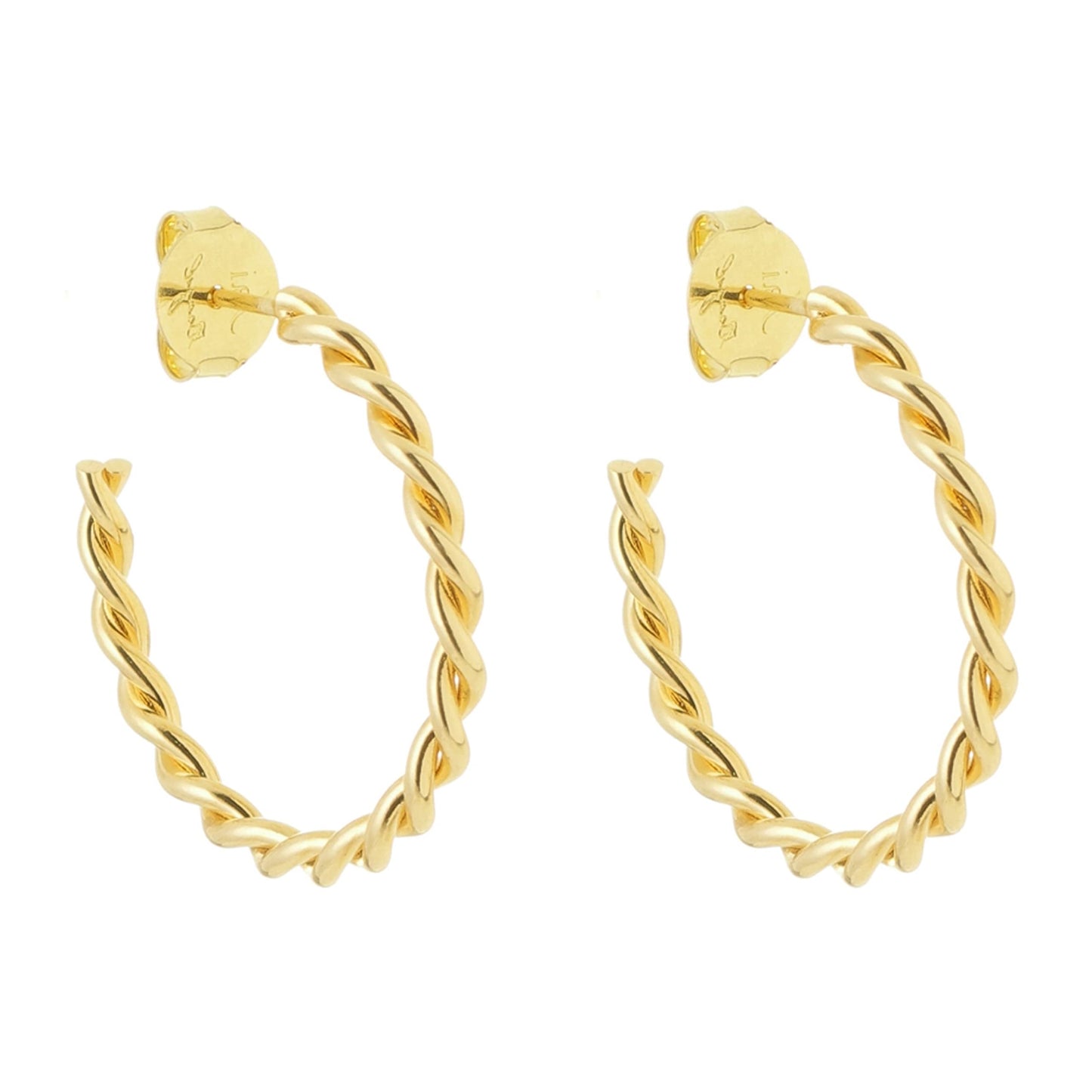 Gold Plated Twist Earrings