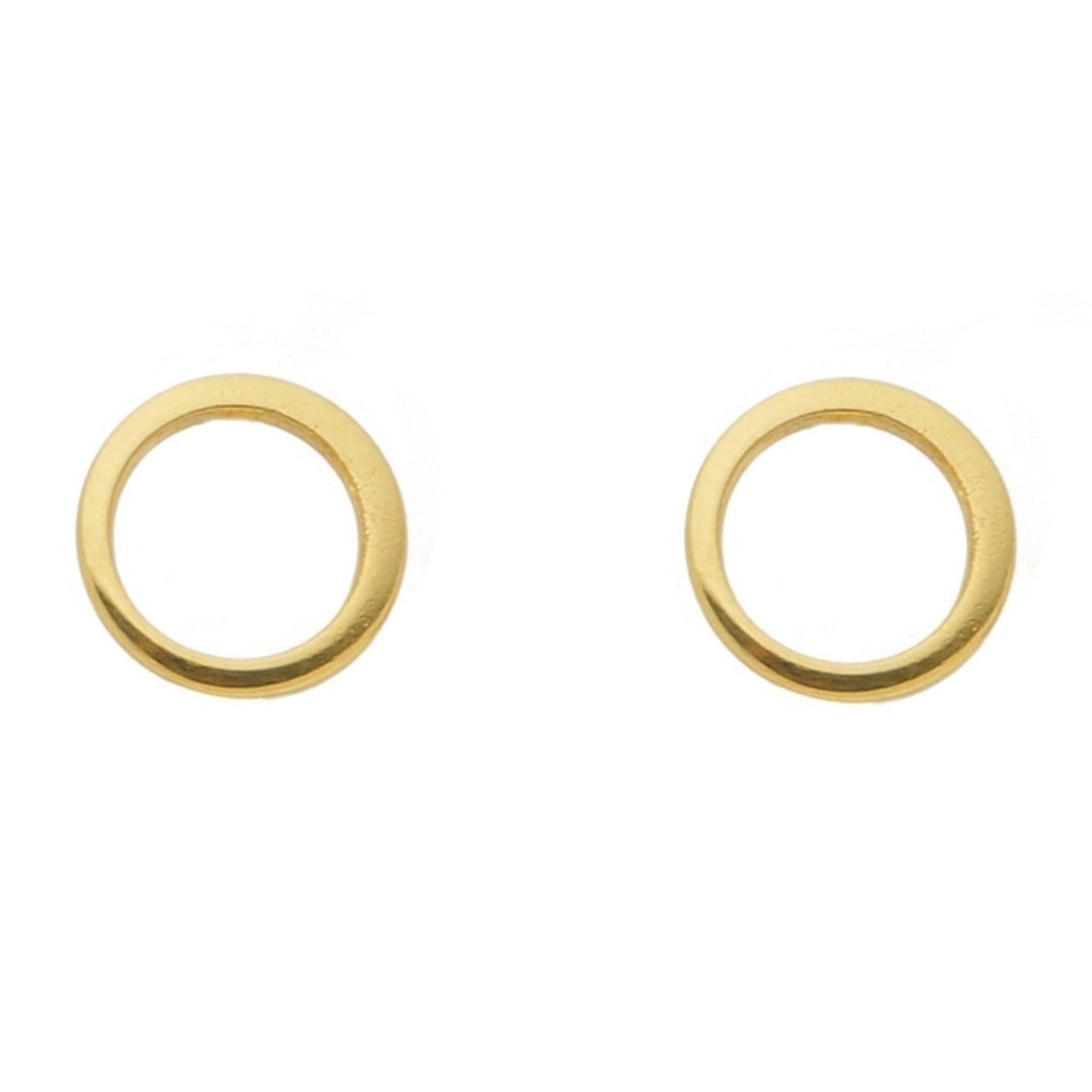 Gold Plated Circle Post Earrings