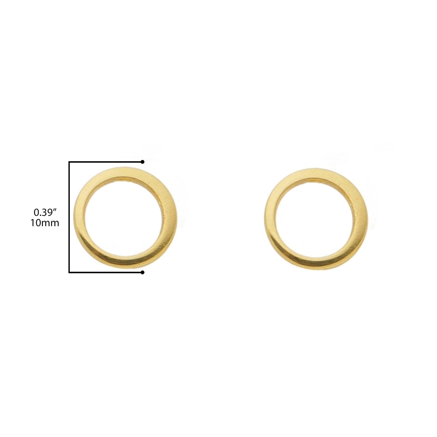 Gold Plated Circle Post Earrings