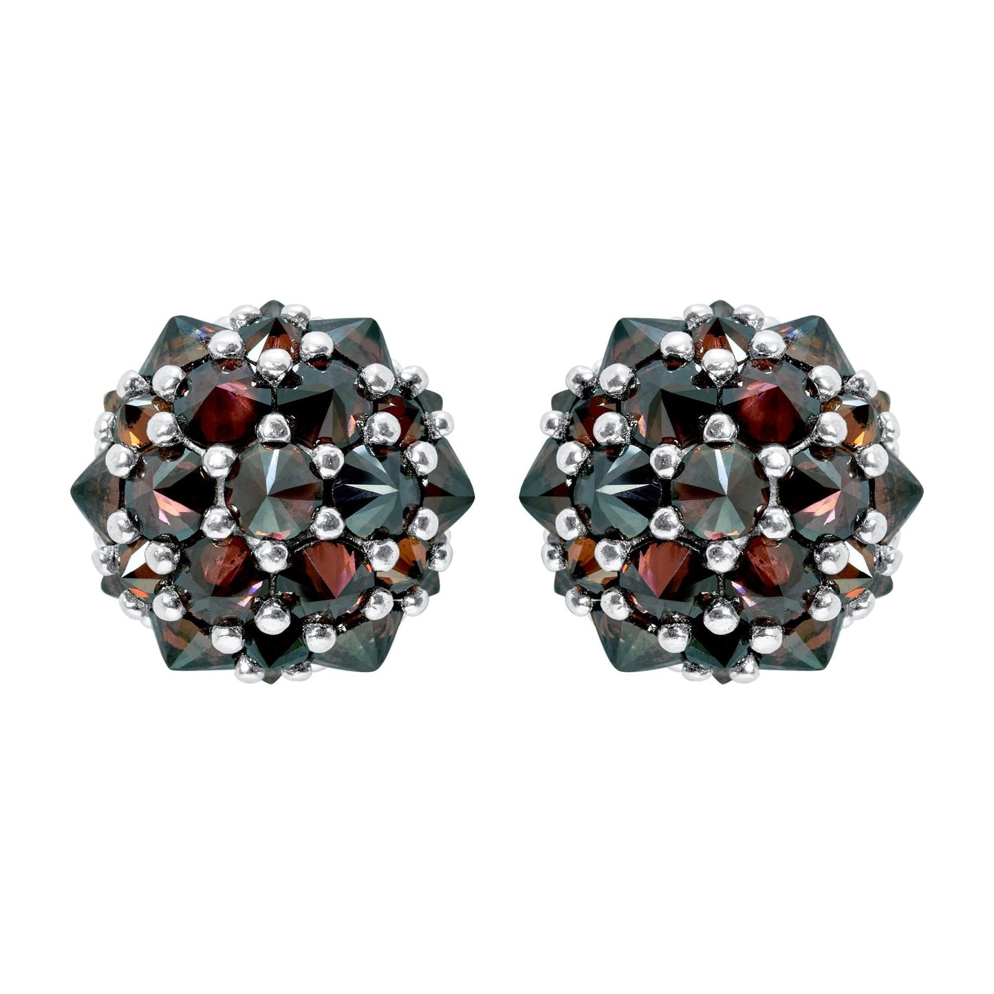 Pharaoun Perfect Bonbon Stud Earrings Collection. Choice of Stone Color and Metal