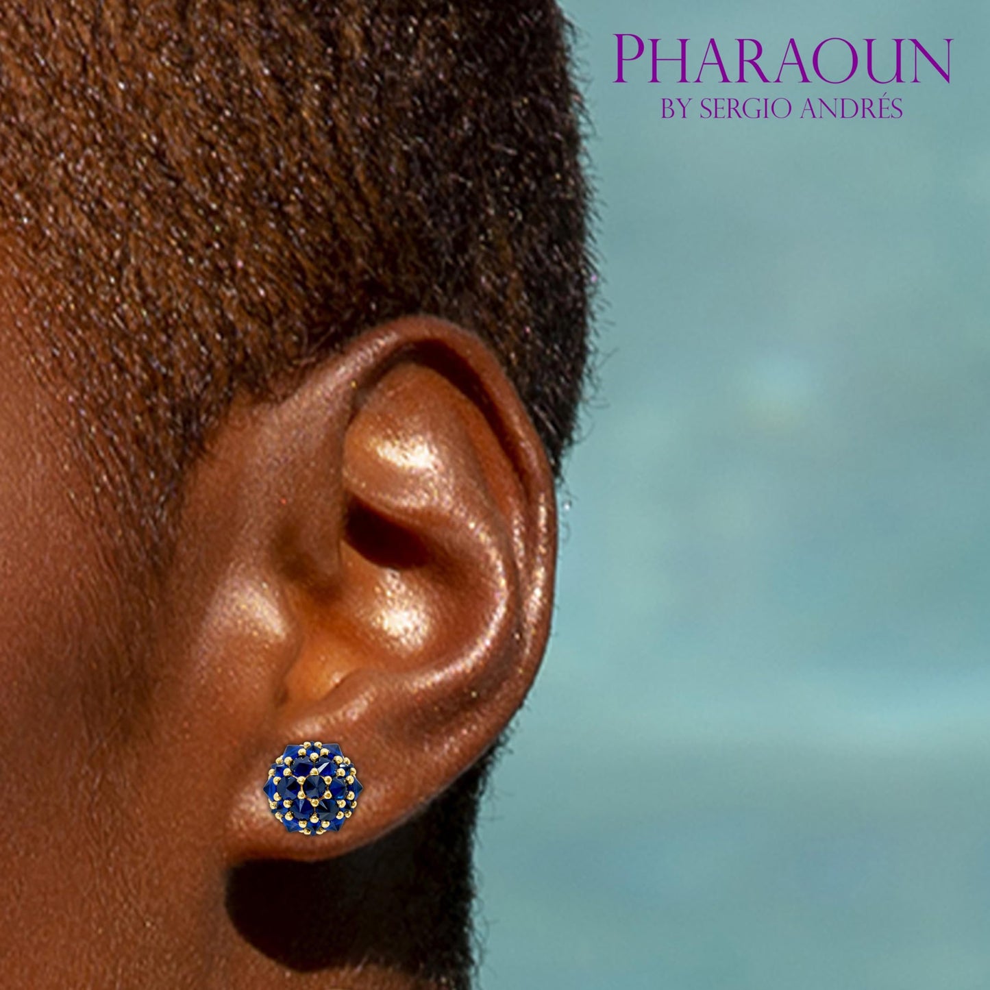 Pharaoun Perfect Bonbon Stud Earrings Collection. Choice of Stone Color and Metal