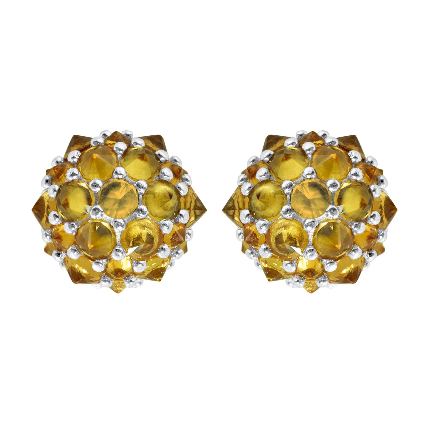 Pharaoun Perfect Bonbon Stud Earrings Collection. Choice of Stone Color and Metal