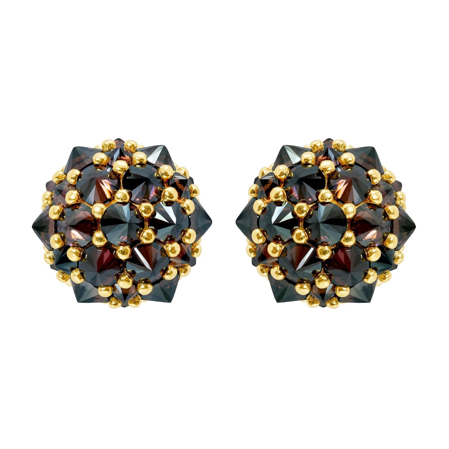 Pharaoun Perfect Bonbon Stud Earrings Collection. Choice of Stone Color and Metal