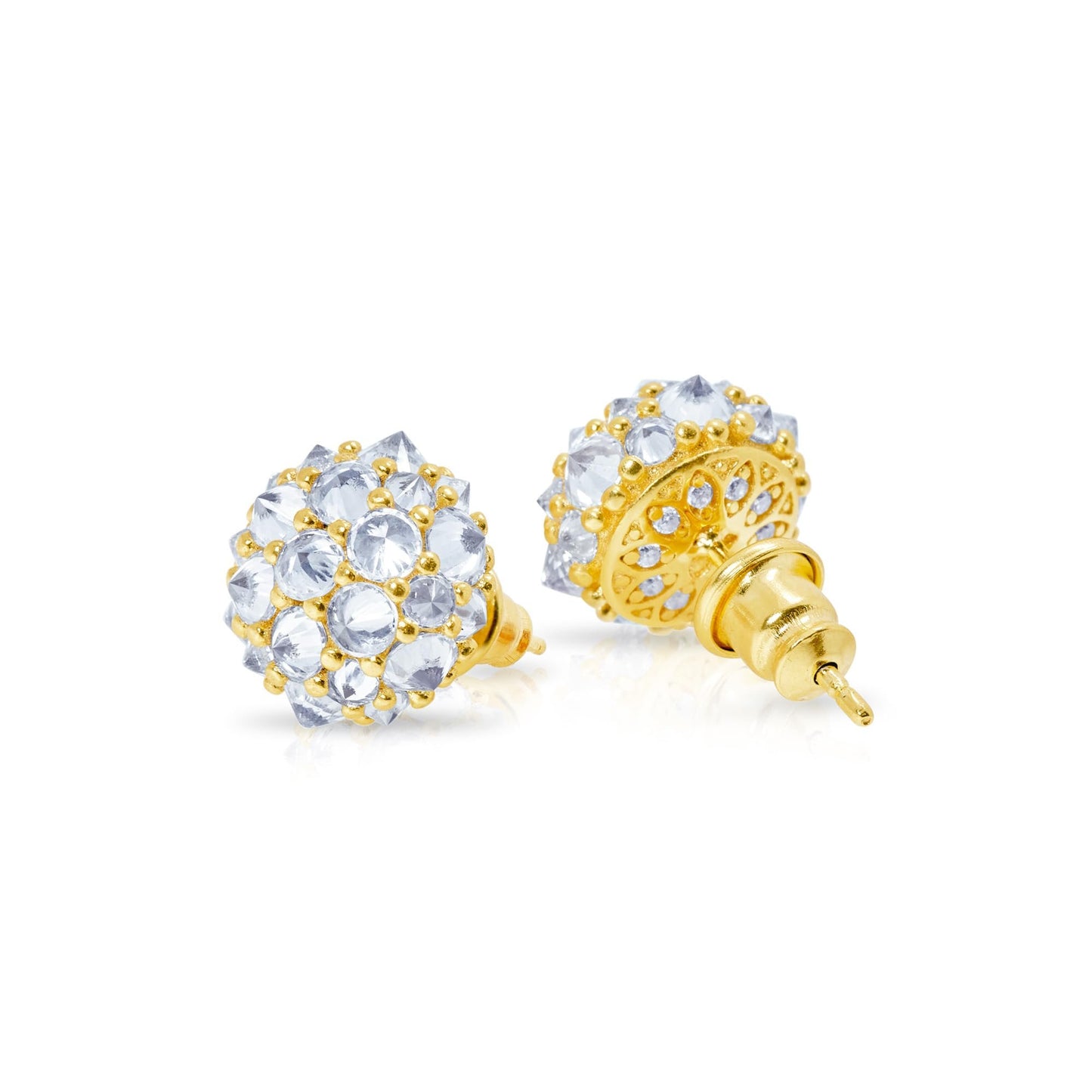 Pharaoun Perfect Bonbon Stud Earrings Collection. Choice of Stone Color and Metal