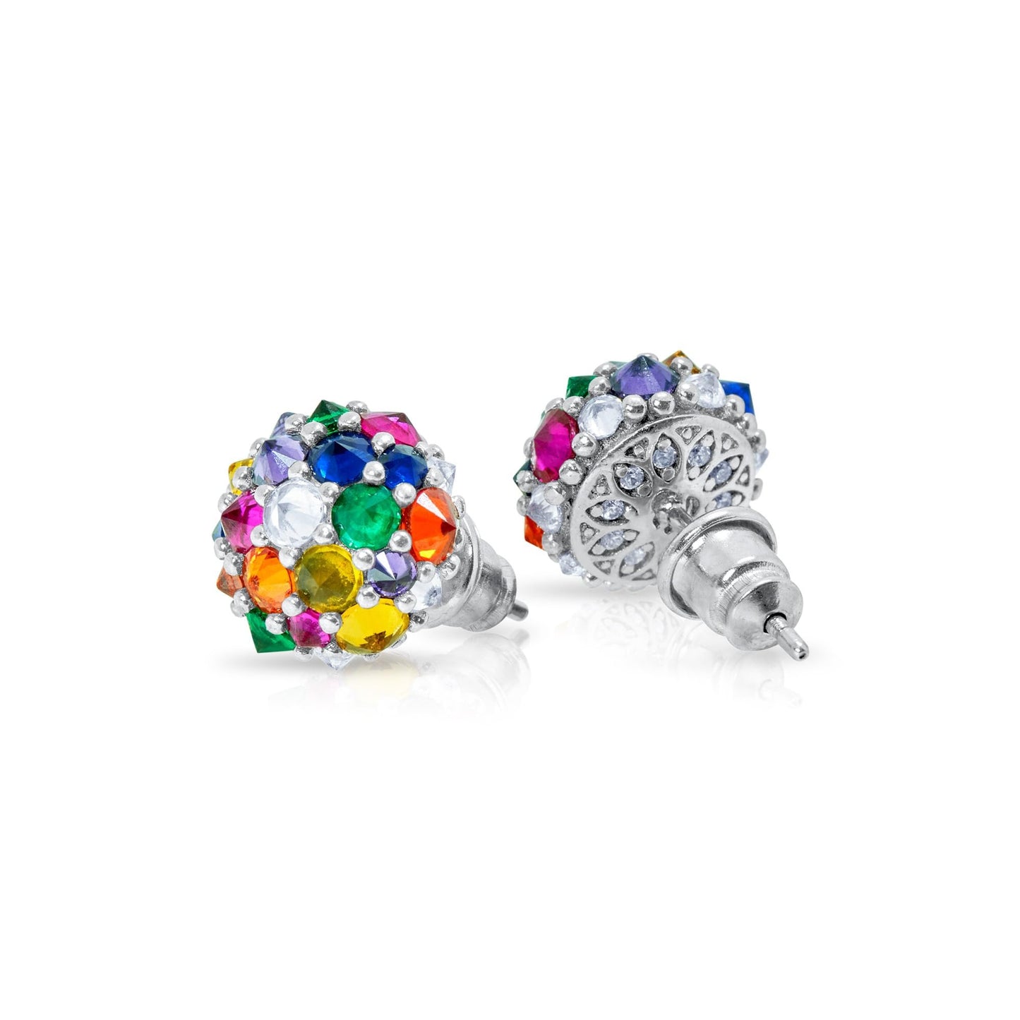 Pharaoun Perfect Bonbon Stud Earrings Collection. Choice of Stone Color and Metal