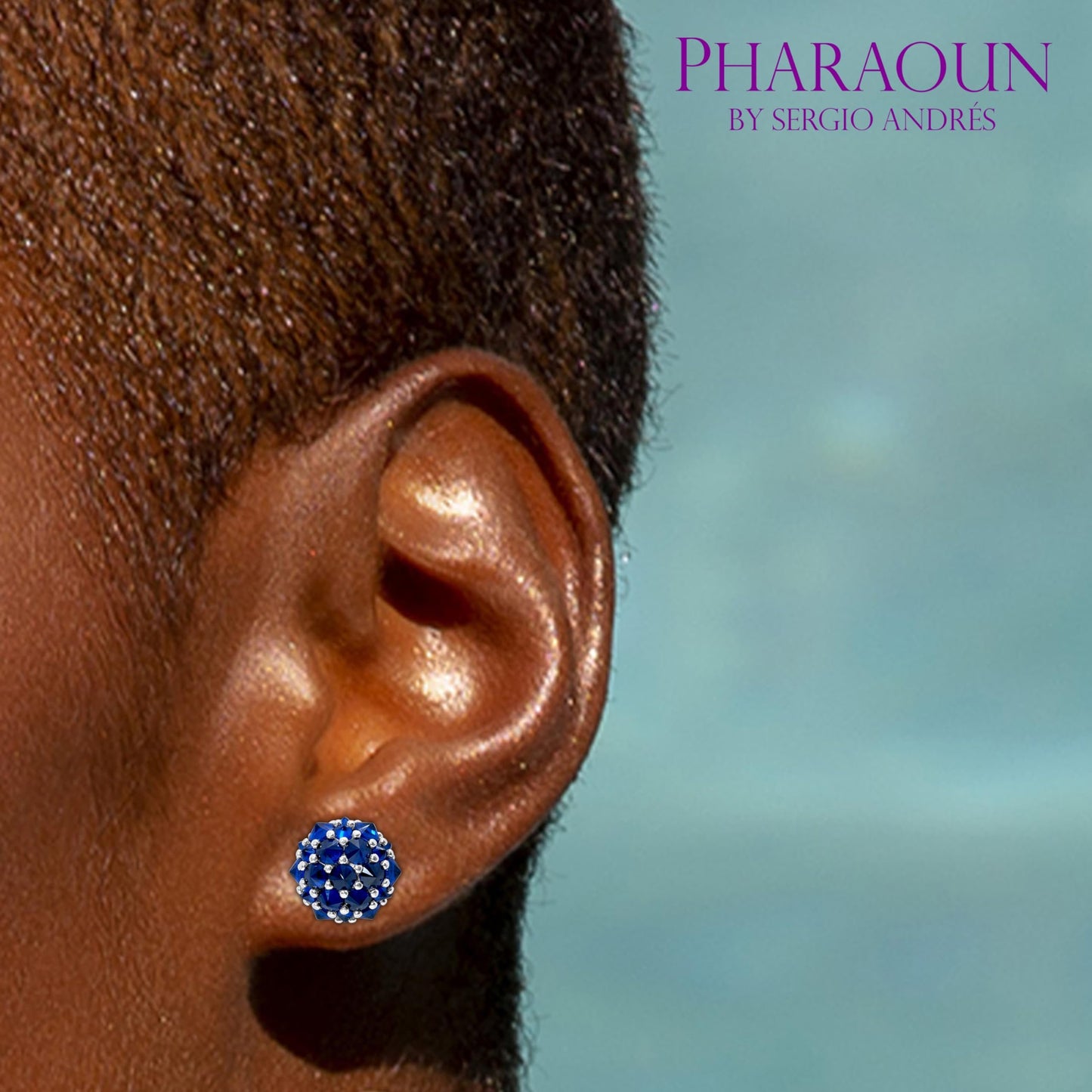 Pharaoun Perfect Bonbon Stud Earrings Collection. Choice of Stone Color and Metal