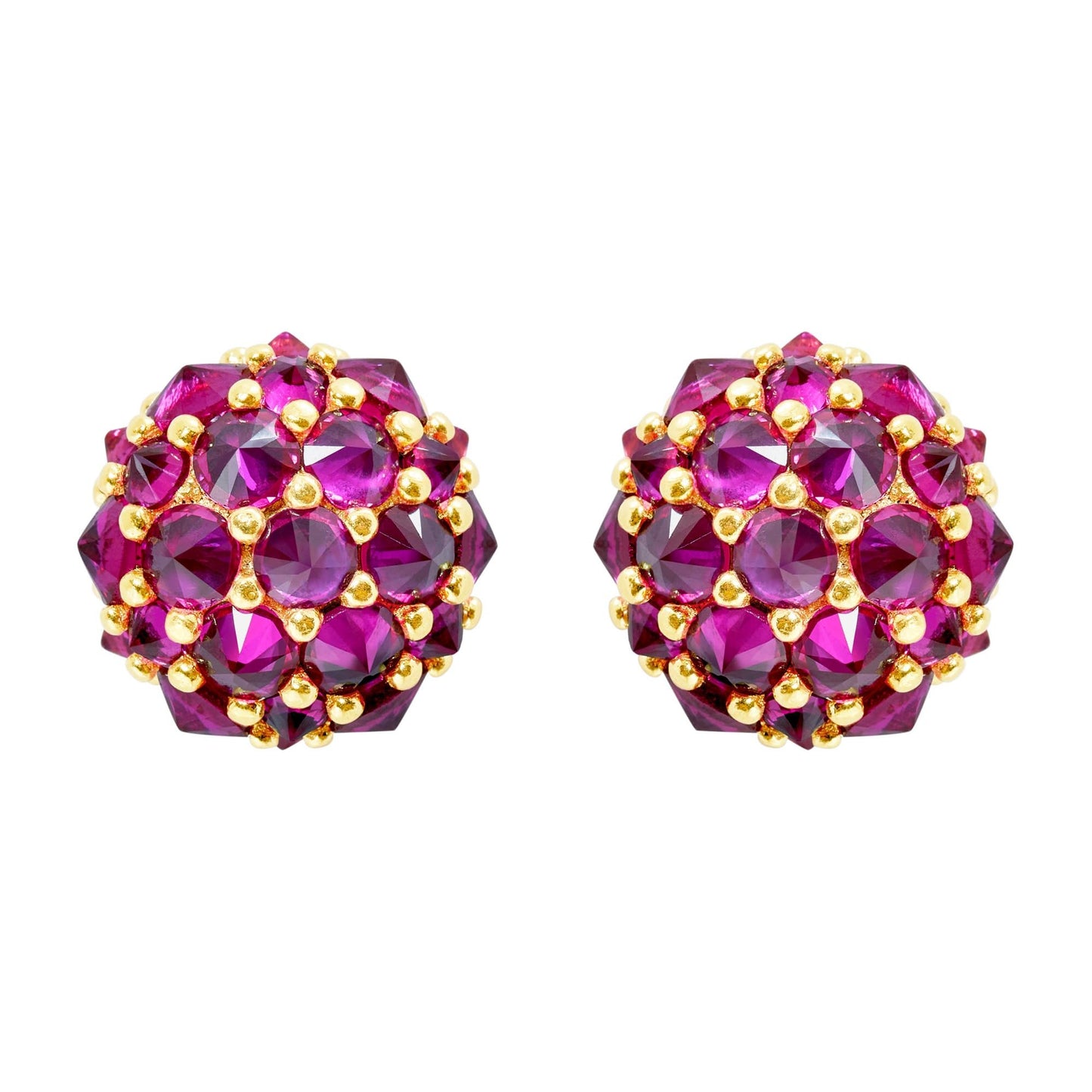 Pharaoun Perfect Bonbon Stud Earrings Collection. Choice of Stone Color and Metal