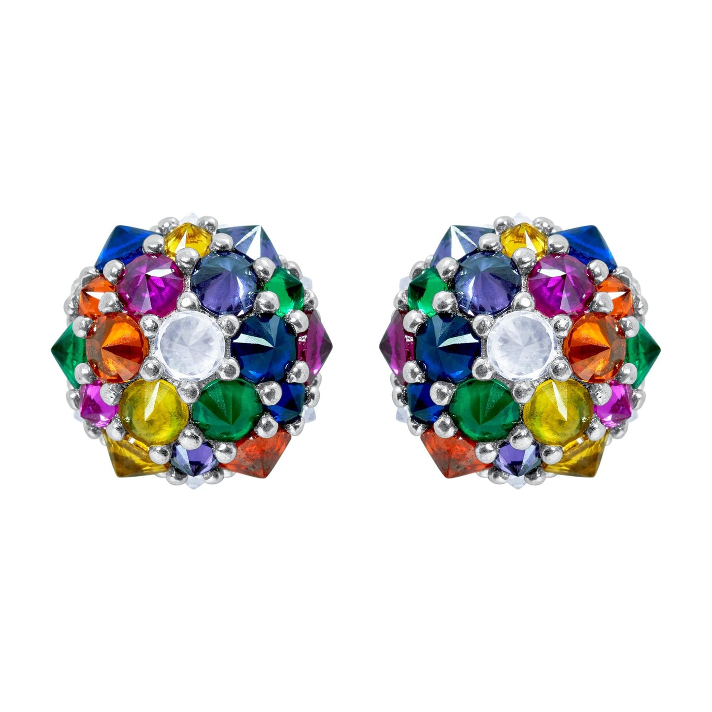 Pharaoun Perfect Bonbon Stud Earrings Collection. Choice of Stone Color and Metal