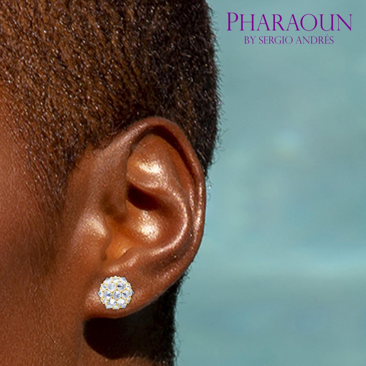 Pharaoun Perfect Bonbon Stud Earrings Collection. Choice of Stone Color and Metal