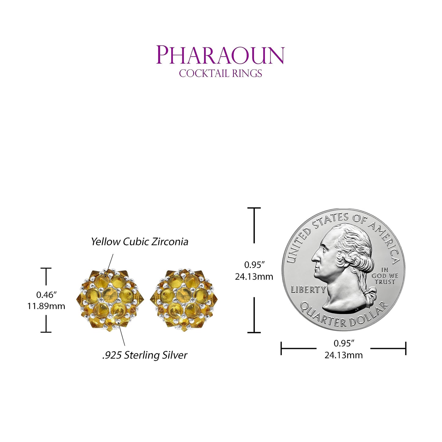 Pharaoun Perfect Bonbon Stud Earrings Collection. Choice of Stone Color and Metal