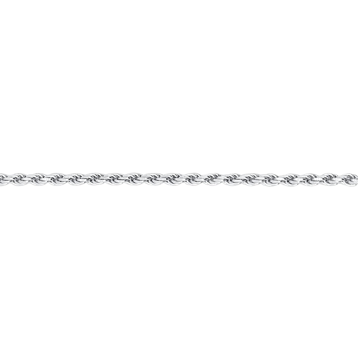 .925 Sterling Silver Rope Chain - Choice of Metal Colors and Necklace Length