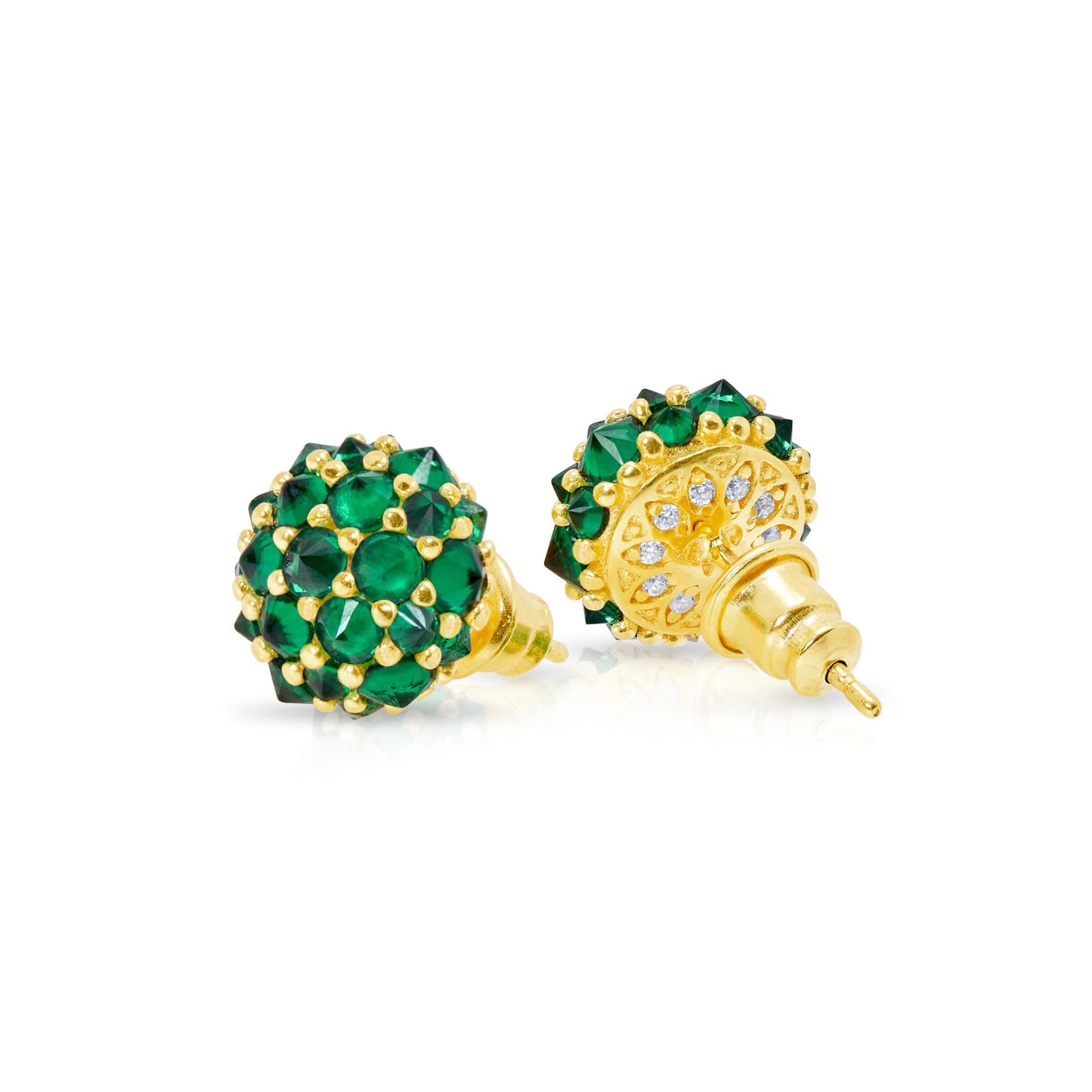 Pharaoun Perfect Bonbon Stud Earrings Collection. Choice of Stone Color and Metal