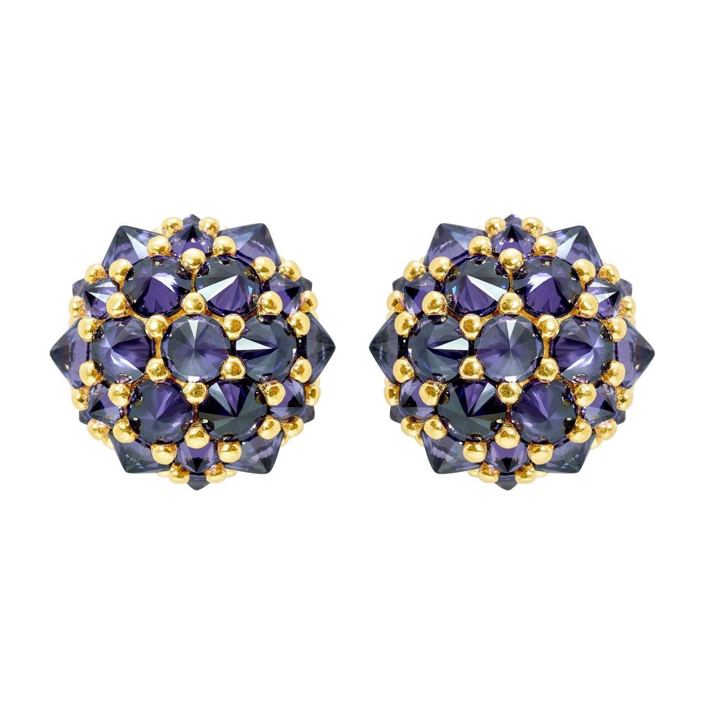 Pharaoun Perfect Bonbon Stud Earrings Collection. Choice of Stone Color and Metal