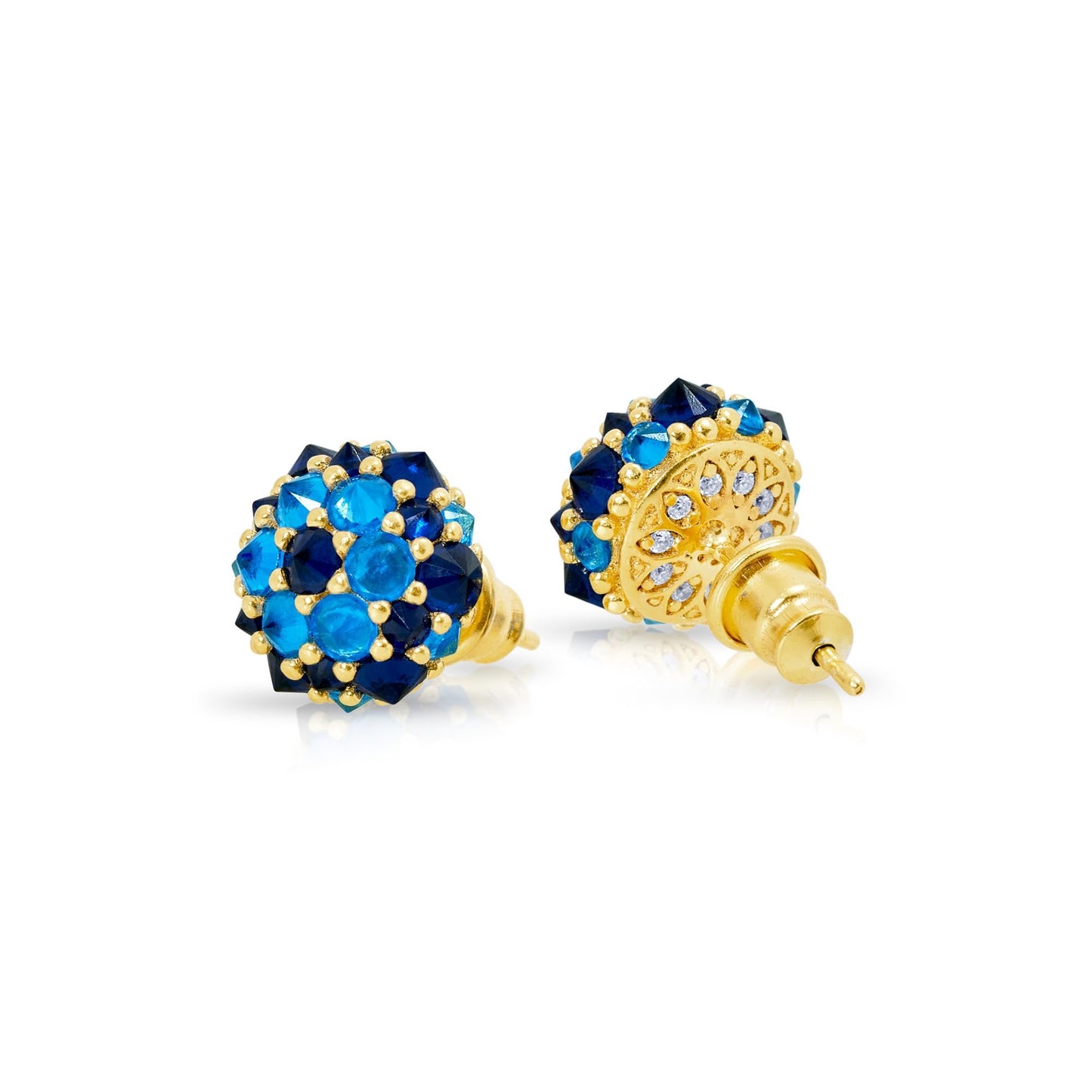 Pharaoun Perfect Bonbon Stud Earrings Collection. Choice of Stone Color and Metal