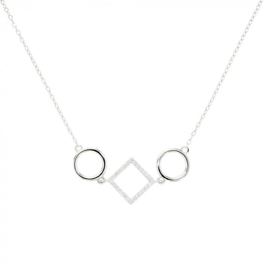 Embrace The Difference Linear .925 Sterling Silver Designed to Be Kind Emblem Necklace and Matching Dangle Earrings