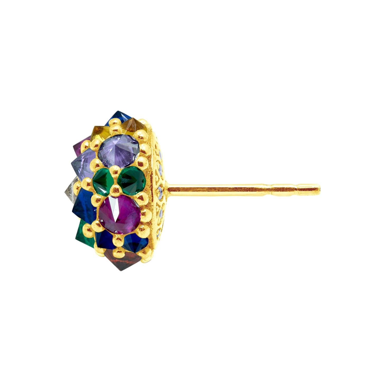 Pharaoun Perfect Bonbon Stud Earrings Collection. Choice of Stone Color and Metal