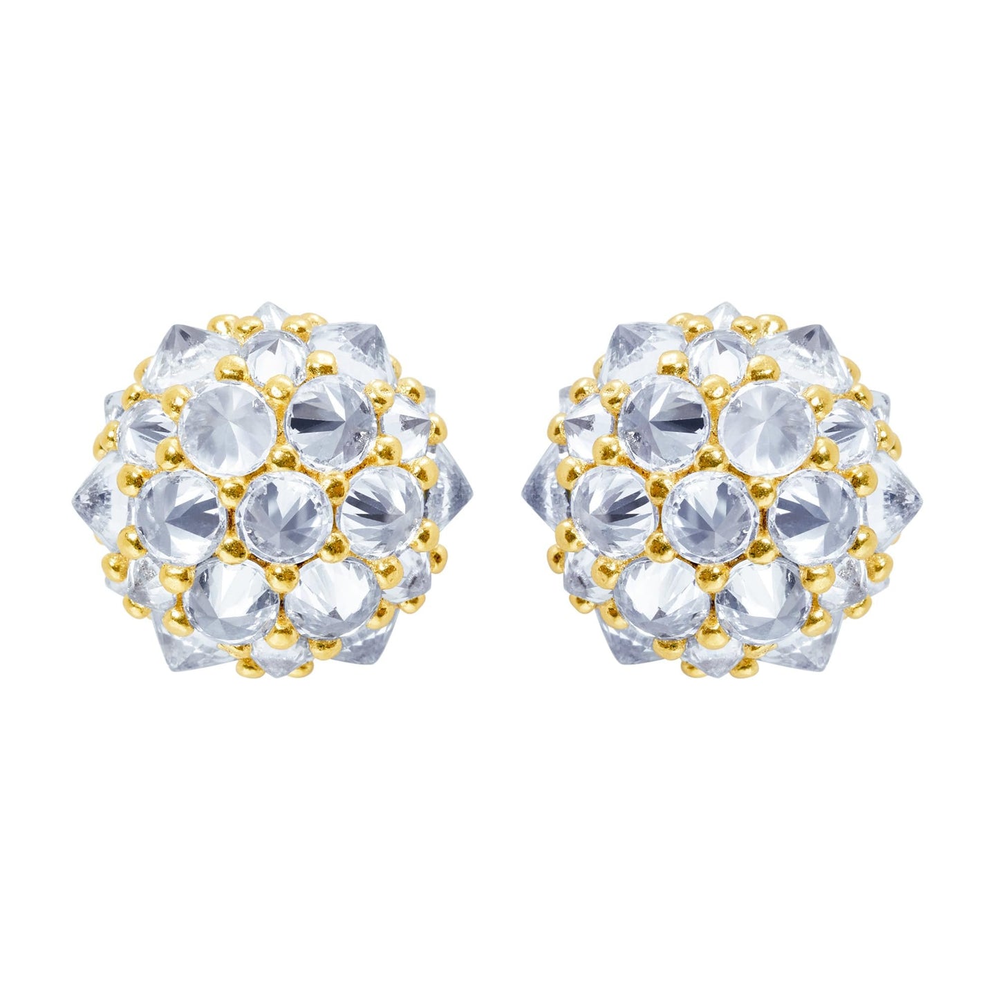 Pharaoun Perfect Bonbon Stud Earrings Collection. Choice of Stone Color and Metal